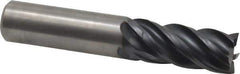Kennametal - 5/8", 1-1/4" LOC, 5/8" Shank Diam, 3-1/2" OAL, 5 Flute, Solid Carbide Square End Mill - Single End, AlTiN Finish, Spiral Flute, 30° Helix, Right Hand Cut, Right Hand Flute, Series UCDE - Eagle Tool & Supply