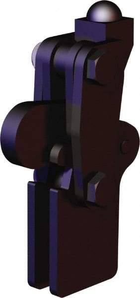 De-Sta-Co - 450 Lb Holding Capacity, Vertical Handle, Manual Hold Down Toggle Clamp - 200° Bar Opening, Weldable Base, Oxide Finish, Forged Alloy Steel - Eagle Tool & Supply