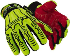 HexArmor - Size 3XL (12), ANSI Cut Lvl A6, Puncture Lvl 4, HPPE Fiber Cut & Puncture Resistant Gloves - 11" Long, Hi-Vis Lime, Paired - Eagle Tool & Supply