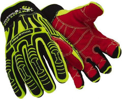 HexArmor - Size 2XL (11), ANSI Cut Lvl A3, Puncture Lvl 3, HPPE Fiber Cut & Puncture Resistant Gloves - 11" Long, Hi-Vis Lime, Paired - Eagle Tool & Supply