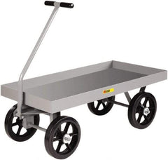 Little Giant - 3,000 Lb Capacity Steel Wagon Truck - Steel Deck, 24" OAW, 48" Platform Length x 18-1/2" Platform Height, Pneumatic Casters - Eagle Tool & Supply