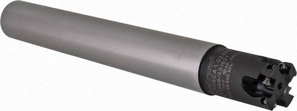Kennametal - 1" Cutting Diam, 1" Shank Diam, Straight Shank Indexable Copy End Mill - 4 Inserts, XPLT0603 Insert, C7792VXP06CA1.0Z4R6.1 Toolholder - Eagle Tool & Supply