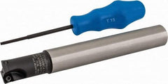 Kennametal - 1" Cutting Diam, 1" Shank Diam, Straight Shank Indexable Copy End Mill - 2 Inserts, XDLT0904 Insert, C7792VXD09CA1.00Z02R2 Toolholder - Eagle Tool & Supply