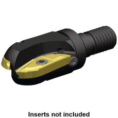 Kennametal - 1" Cut Diam, 0.1" Max Depth of Cut, 1" Shank Diam, Indexable Ball Nose End Mill - M12 Modular Connection, A5505VX Toolholder, XPNT Insert - Eagle Tool & Supply