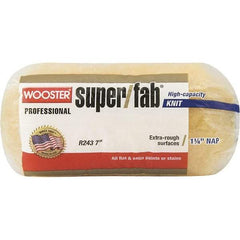 Wooster Brush - 1-1/4" Nap, 7" Wide Paint Roller - Extra-Rough Texture, Synthetic Knit - Eagle Tool & Supply