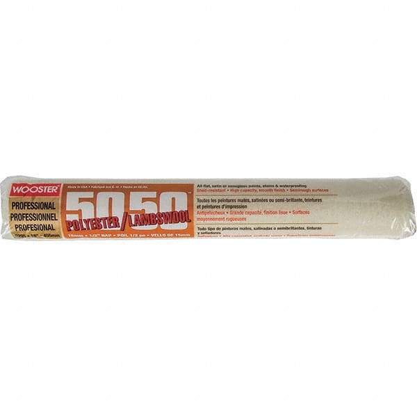 Wooster Brush - 1/2" Nap, 18" Wide Paint Roller - Semi-Rough Texture, Wool/Poly Blend - Eagle Tool & Supply