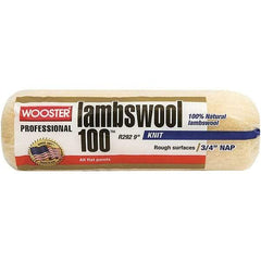 Wooster Brush - 3/4" Nap, 9" Wide Paint Roller - Semi-Rough to Rough Texture, Lambswool - Eagle Tool & Supply