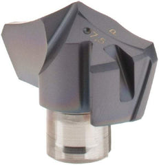 Iscar - Series HCP-IQ, 17.5mm Diam Grade IC908 Replaceable Drill Tip - Carbide, TiAlN/TiN Finish, 17 Seat Size - Eagle Tool & Supply