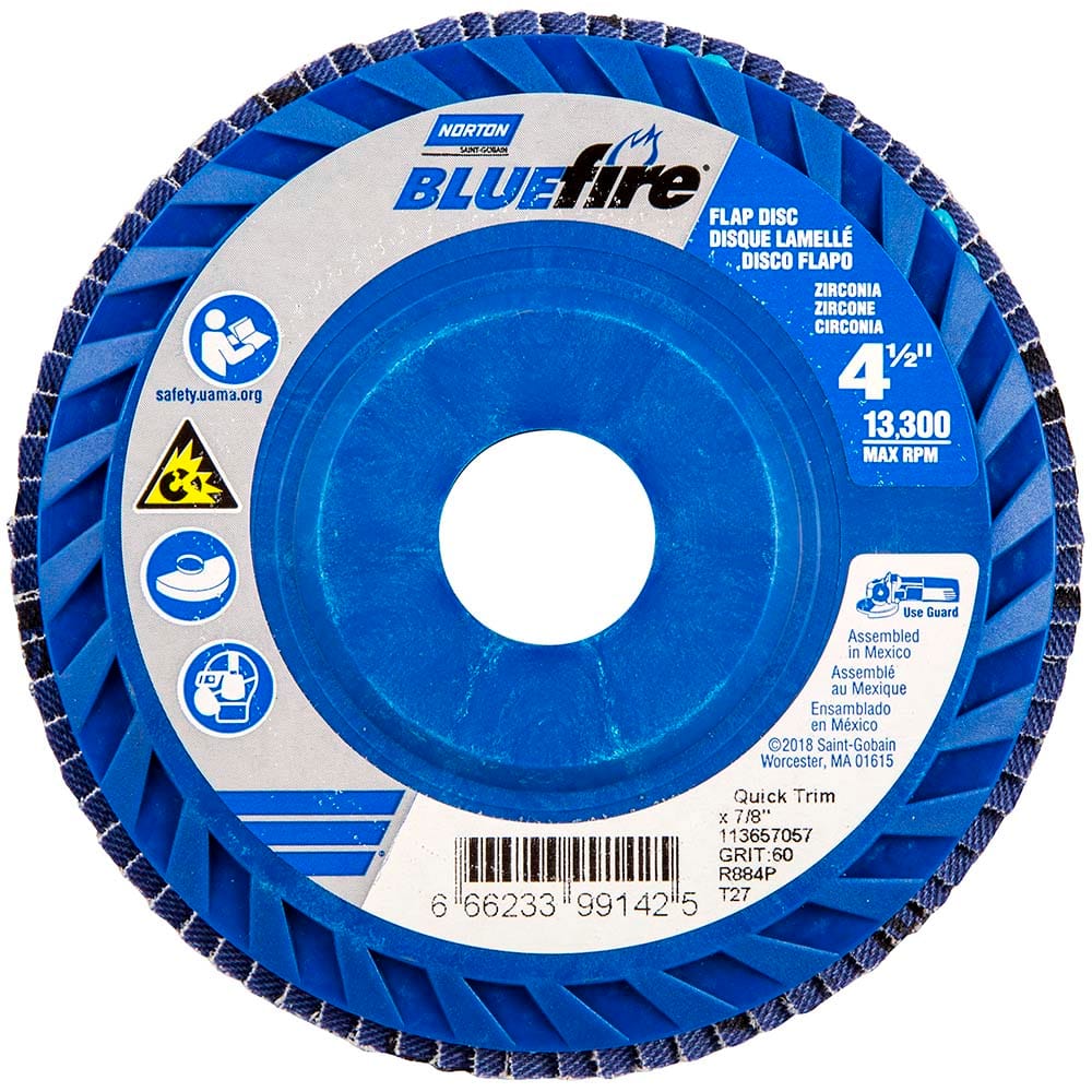 Norton - Flap Discs Abrasive Type: Coated Flap Disc Type: Type 27 - Eagle Tool & Supply