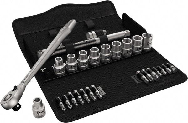 Wera - 1/2" Drive Standard Socket Set - 3/8 to 13/16" - Eagle Tool & Supply