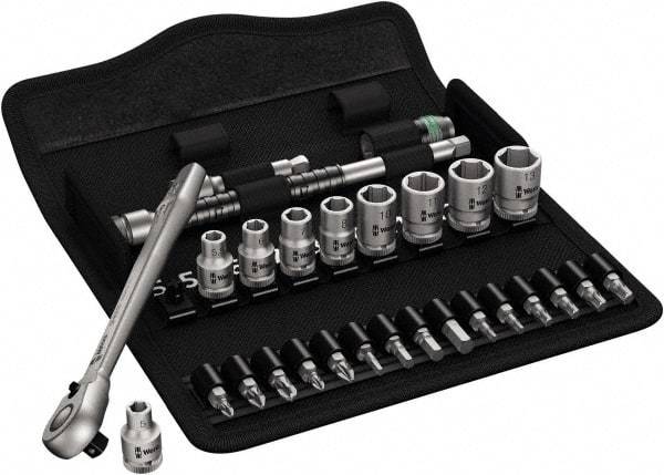 Wera - 1/4" Drive Standard Socket Set - 3/16 to 1/2" - Eagle Tool & Supply