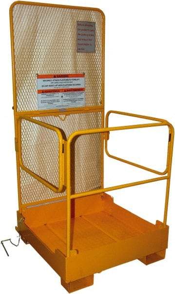 Vestil - 89" Platform - Forklift Work Platform, 600 Lb Capacity, 89-1/2" Platform Height, 37" Base Width x 38" Base Depth - Eagle Tool & Supply
