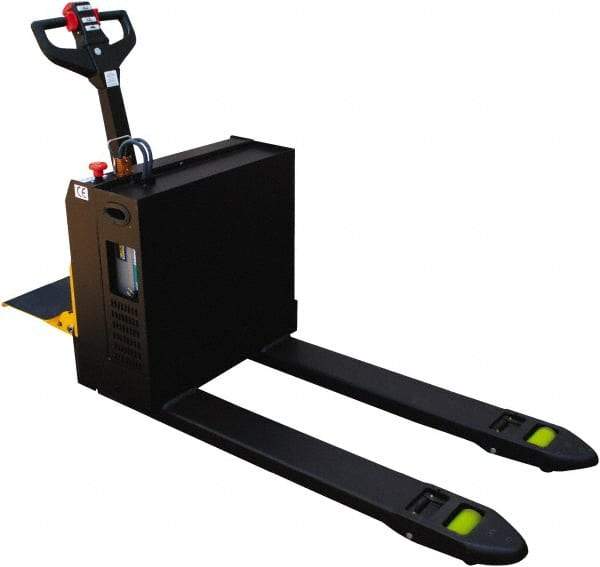 Vestil - 4,500 Lb Capacity, 7-51/64" Lift Electric Pallet Truck - 3.4" Min Lift Height, 48" Fork Length x 27" Fork Width, 30" Overall Width - Eagle Tool & Supply