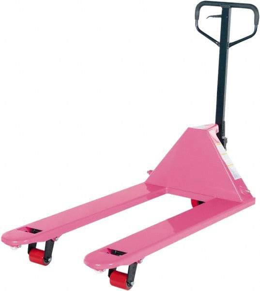 Vestil - 5,500 Lb Capacity, 7-3/4" Lift Economy Pallet Truck - 2-7/8" Min Lift Height, 48" Fork Length x 27" Fork Width, 27" Overall Width - Eagle Tool & Supply