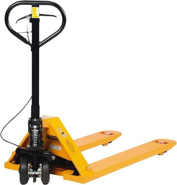 Vestil - 5,500 Lb Capacity, 7-3/4" Lift Economy Pallet Truck - 2-7/8" Min Lift Height, 48" Fork Length x 27" Fork Width, 27" Overall Width - Eagle Tool & Supply