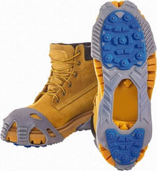 Winter Walking - Size L, (Women's Size M) Overshoe Cleat - Tungsten Carbide Stud Traction, Gray - Eagle Tool & Supply