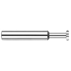 Harvey Tool - 5/8" Cut Diam, 0.0938" Cut Width, 5/8" Shank, Straight-Tooth Woodruff Keyseat Cutter - Exact Industrial Supply