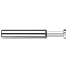 Harvey Tool - 3/32" Cut Diam, 1/32" Cut Width, 1/8" Shank, Straight-Tooth Woodruff Keyseat Cutter - Exact Industrial Supply