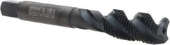 Kennametal - M12x1.25 3 Flute Modified Bottoming Spiral Flute Tap - Vanadium High Speed Steel, Oxide Finish, 3-3/8" OAL, Right Hand Flute, Right Hand Thread, D5, Series GOtap\xAE - Eagle Tool & Supply