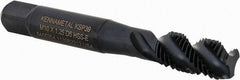 Kennametal - M10x1.25 3 Flute Modified Bottoming Spiral Flute Tap - Vanadium High Speed Steel, Oxide Finish, 2-15/16" OAL, Right Hand Flute, Right Hand Thread, D5, Series GOtap\xAE - Eagle Tool & Supply