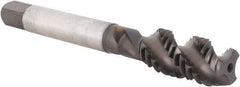 Kennametal - 7/16-14 3 Flute Modified Bottoming Spiral Flute Tap - Vanadium High Speed Steel, TiN/CrC/C Finish, 3-5/32" OAL, Right Hand Flute, Right Hand Thread, H3, Series GOtap\xAE - Eagle Tool & Supply
