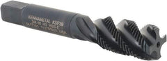 Kennametal - 3/4-16 4 Flute 3B Modified Bottoming Spiral Flute Tap - Vanadium High Speed Steel, Oxide Finish, 4-1/4" OAL, Right Hand Flute, Right Hand Thread, H3, Series GOtap\xAE - Eagle Tool & Supply