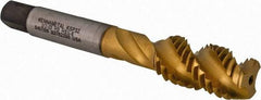 Kennametal - 1/2-13 3 Flute 3B Modified Bottoming Spiral Flute Tap - Vanadium High Speed Steel, TiCN/TiN Finish, 3-3/8" OAL, Right Hand Flute, Right Hand Thread, H3, Series GOtap\xAE - Eagle Tool & Supply