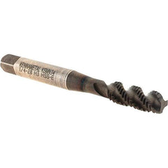 Kennametal - 1/4-28 3 Flute 3B Modified Bottoming Spiral Flute Tap - Vanadium High Speed Steel, TiN/CrC/C Finish, 2-1/2" OAL, Right Hand Flute, Right Hand Thread, H3, Series GOtap\xAE - Eagle Tool & Supply