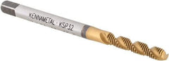 Kennametal - M3x0.50 2 Flute 6H Modified Bottoming Spiral Flute Tap - Vanadium High Speed Steel, TiCN/TiN Finish, 1-15/16" OAL, Right Hand Flute, Right Hand Thread, D3, Series GOtap\xAE - Eagle Tool & Supply