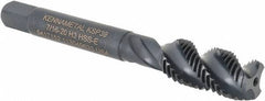 Kennametal - 7/16-20 3 Flute Modified Bottoming Spiral Flute Tap - Vanadium High Speed Steel, Oxide Finish, 3-5/32" OAL, Right Hand Flute, Right Hand Thread, H3, Series GOtap\xAE - Eagle Tool & Supply