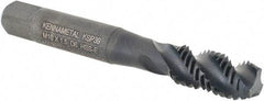 Kennametal - M10x1.50 3 Flute 6H Modified Bottoming Spiral Flute Tap - Vanadium High Speed Steel, Oxide Finish, 2-15/16" OAL, Right Hand Flute, Right Hand Thread, D6, Series GOtap\xAE - Eagle Tool & Supply