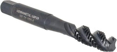 Kennametal - M12x1.75 3 Flute 6H Bottoming Spiral Flute Tap - Vanadium High Speed Steel, Oxide Finish, 3-3/8" OAL, Right Hand Flute, Right Hand Thread, D6, Series GOtap\xAE - Eagle Tool & Supply
