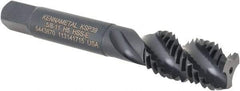 Kennametal - 5/8-11 3 Flute 2B Bottoming Spiral Flute Tap - Vanadium High Speed Steel, Oxide Finish, 3-13/16" OAL, Right Hand Flute, Right Hand Thread, H5, Series GOtap\xAE - Eagle Tool & Supply