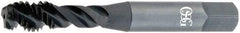 OSG - M10x1.50, 3 Flute, 45° Helix, Modified Bottoming Chamfer, V Finish, Vanadium High Speed Steel Spiral Flute STI Tap - Right Hand Flute, 3-3/8" OAL, 0.367" Shank Diam, 1-21/32" Thread Length, 6H Class of Fit, Series 343STI - Exact Industrial Supply