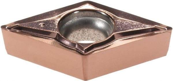 Walter - DCGT32.51 PF2 Grade WXN10 Carbide Turning Insert - TiCN Plus Finish, 55° Diamond, 3/8" Inscr Circle, 5/32" Thick, 1/64" Corner Radius - Eagle Tool & Supply
