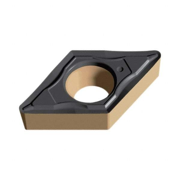 Walter - DCMT21.50.5 PF4 Grade WSM30 Carbide Turning Insert - TiAlN/Al2O3/ZrCN Finish, 55° Diamond, 1/4" Inscr Circle, 3/32" Thick, 0.008" Corner Radius - Eagle Tool & Supply