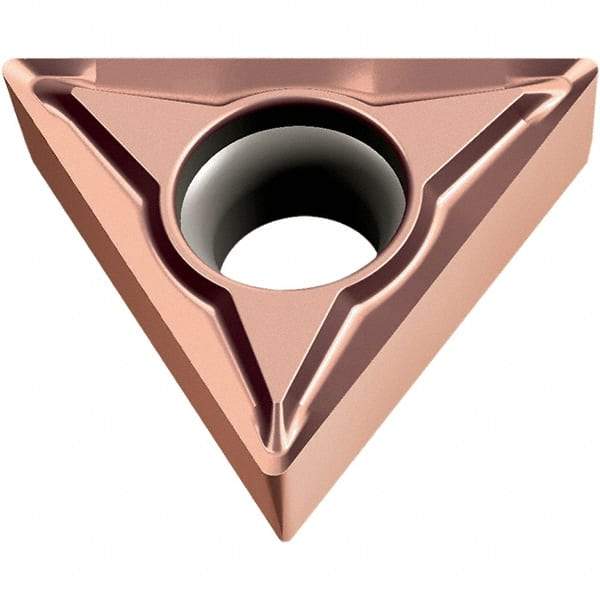 Walter - TCGT21.50 PF2 Grade WXN10 Carbide Turning Insert - TiCN Plus Finish, 60° Triangle, 1/4" Inscr Circle, 3/32" Thick, 0.004" Corner Radius - Eagle Tool & Supply