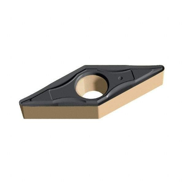 Walter - VCMT332 PF4 Grade WPP01 Carbide Turning Insert - TiCN/Al2O3/TiN Finish, 35° Diamond, 3/8" Inscr Circle, 3/16" Thick, 1/32" Corner Radius - Eagle Tool & Supply