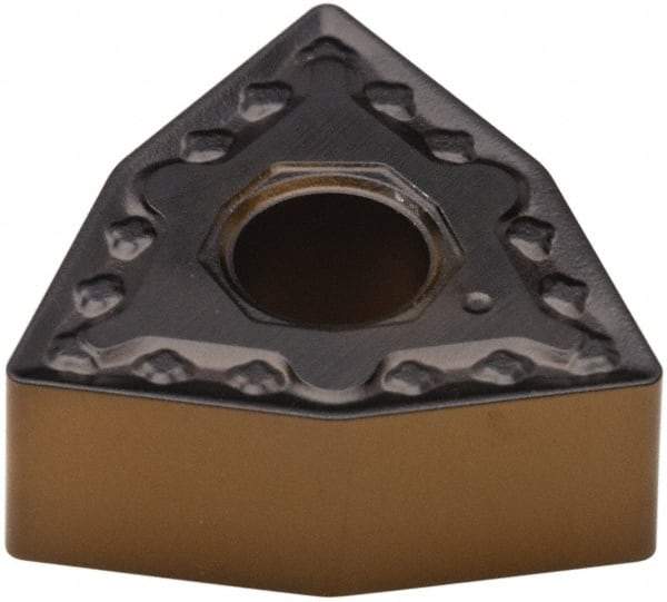 Walter - WNMG542 NM4 Grade WPP30 Carbide Turning Insert - TiCN/Al2O3/TiN Finish, 80° Trigon, 5/8" Inscr Circle, 1/4" Thick, 1/32" Corner Radius - Eagle Tool & Supply