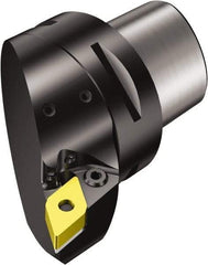 Sandvik Coromant - Right Hand Cut, Size C8, DNMG 15 04 08 & DNMG 432 Insert Compatiblity, External Modular Turning & Profiling Cutting Unit Head - 55mm Ctr to Cutting Edge, Through Coolant, Series T-Max P - Eagle Tool & Supply