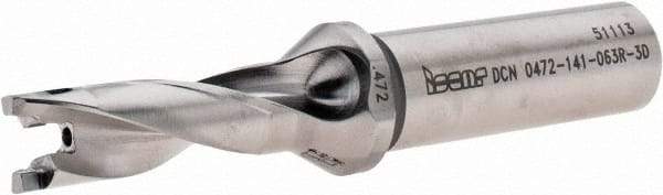 Iscar - 0.472" to 0.488" Diam, 3xD, 1.41" Max Depth, 5/8" Shank Diam, 3.98" OAL, Replaceable-Tip Drill - FCP, ICK, ICK-2M, ICM, ICP, iCP-2M Insert, 73822975 Toolholder, Series SumoCham - Eagle Tool & Supply
