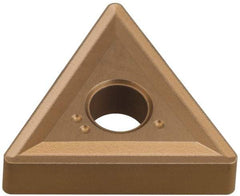 Tungaloy - TPU222 Grade T5115 Carbide Turning Insert - TiCN/Al2O3 Finish, 60° Triangle, 1/4" Inscr Circle, 1/8" Thick, 1/32" Corner Radius - Eagle Tool & Supply