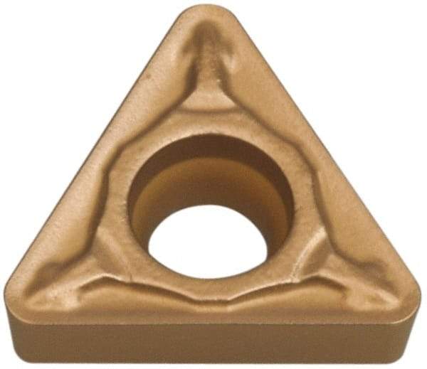 Tungaloy - TPMT2.522 PS Grade T9125 Carbide Turning Insert - TiCN/Al2O3 Finish, 60° Triangle, 5/16" Inscr Circle, 1/8" Thick, 1/32" Corner Radius - Eagle Tool & Supply
