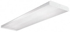 Cooper Lighting - 4 Lamp, 4 Ft. Long, 32 Watt, Surface Mounted, Fluorescent Lamp Wraparound Light Fixture - 120-277 Volt, White, Electronic Ballast - Eagle Tool & Supply