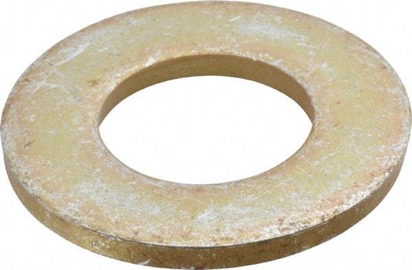 Gibraltar - 1-1/2" Screw, Alloy Steel Structural Flat Washer - 1-9/16" ID x 3" OD, 1/4" Thick, Zinc Yellow Dichromate Finish - Eagle Tool & Supply