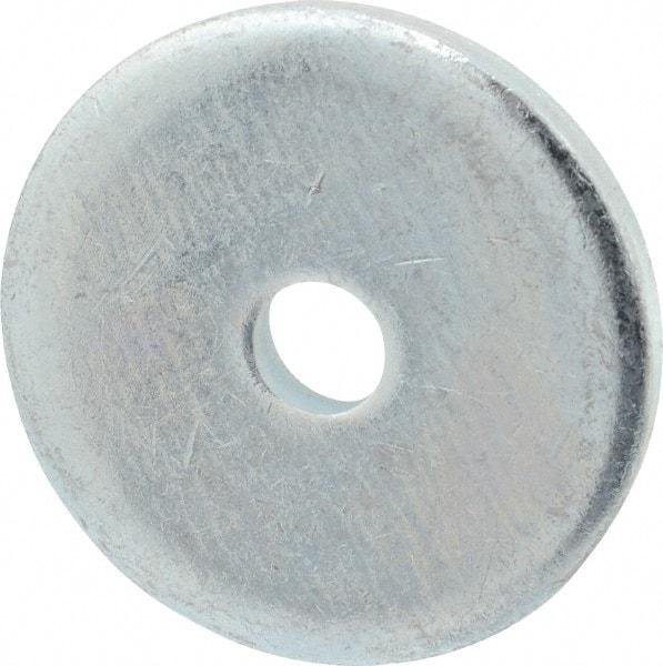 Gibraltar - 3/8" Screw, Steel Fender Flat Washer - 13/32" ID x 2" OD, 1/4" Thick, Zinc-Plated Finish - Eagle Tool & Supply