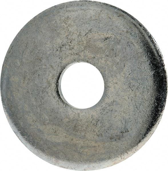 Gibraltar - 1/2" Screw, Steel Fender Flat Washer - 17/32" ID x 2" OD, 1/4" Thick, Zinc-Plated Finish - Eagle Tool & Supply