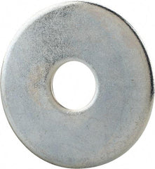 Gibraltar - 5/8" Screw, Steel Fender Flat Washer - 11/16" ID x 2-1/2" OD, 1/8" Thick, Zinc-Plated Finish - Eagle Tool & Supply
