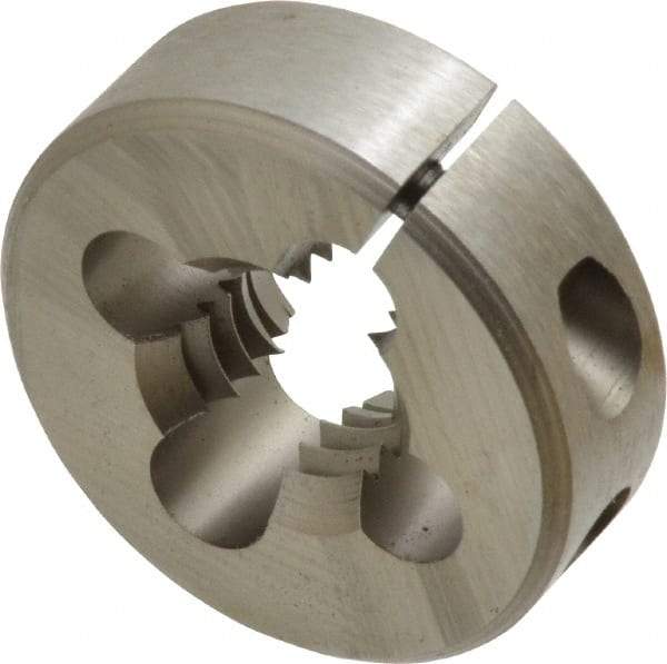 Irwin Hanson - 5/8-11 UNC Thread, 1-1/2" Outside Diam Carbon Steel Round Die - 1/2" Thick, Left Hand Thread, Adjustable - Exact Industrial Supply