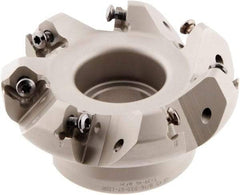 Iscar - 3" Cut Diam, 1" Arbor Hole, 0.138" Max Depth of Cut, 45° Indexable Chamfer & Angle Face Mill - 7 Inserts, ONHU 0505\xB6OXMT 0507\xB6S845 SN.U 1305 Insert, Right Hand Cut, 7 Flutes, Series Helido - Eagle Tool & Supply